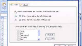 Replacing the Excel 2007 Menus with the 2003 ones