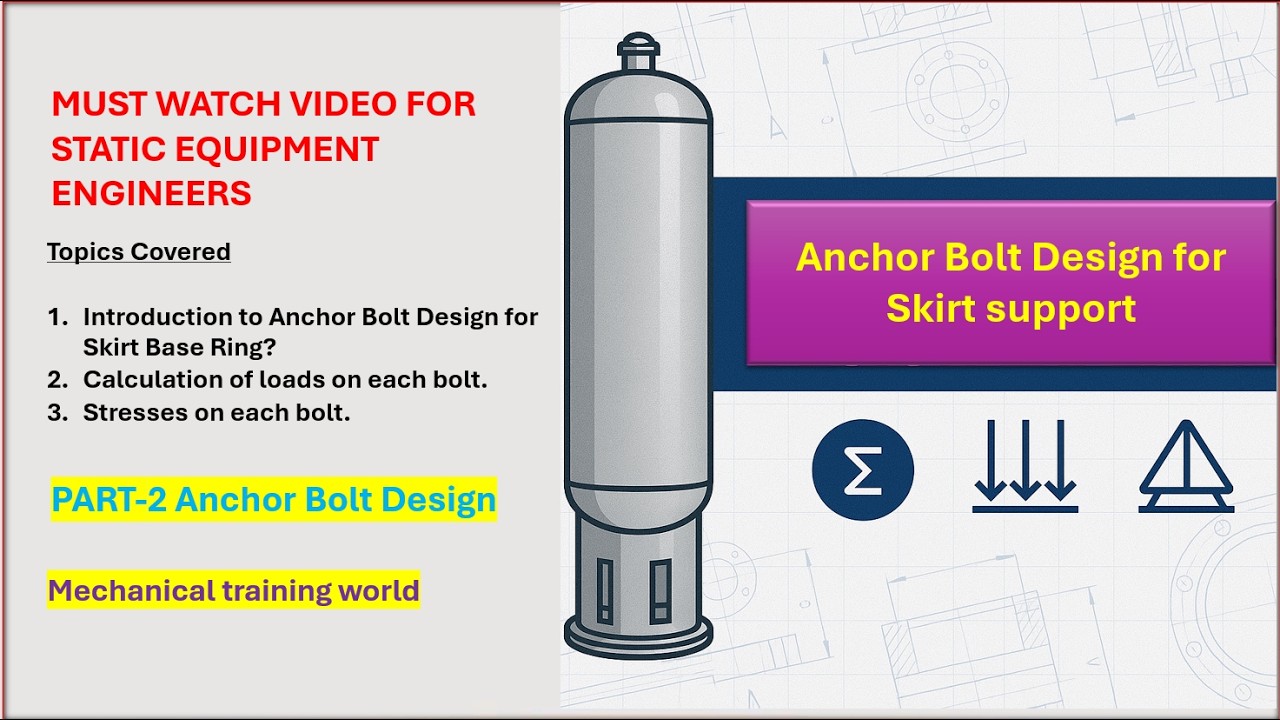 Расчет анкерных болтов для юбок, часть 2 | #инженерноепроектирование #техническийанализ #юбки #об...