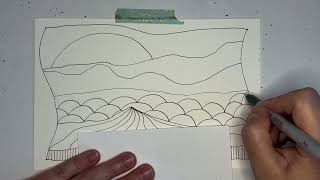 Art with Kasey: Mindful Pattern Landscape