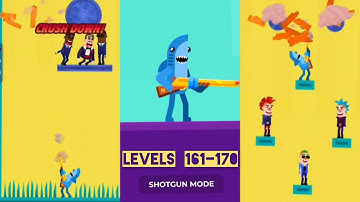 Hitmasters shotgun mode (levels 161-170 walkthrough) skin Shark / gold rifle weapon / android ios