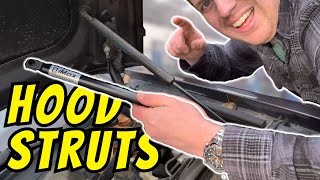 How to Fix a Hood That Won't Stay Open - Hood and Trunk Struts | BMW 325xi e90 Fix & Flip Project