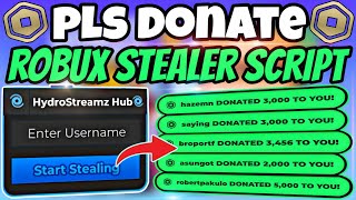 Op Pls Donate Robux Stealer Script Working On 2025Mobile New Update 100% Safe Easy Robux
