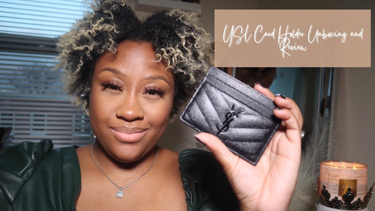 Unboxing YSL Card Holder What fits inside? SLG YouTube