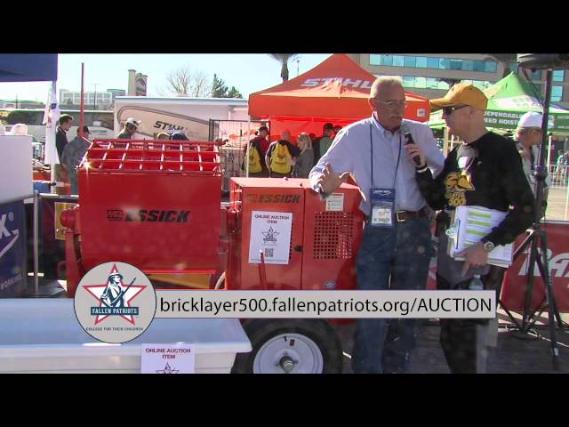 MULTIQUIP AUCTION ITEMS AT THE 2015 SPEC MIX BRICKLAYER 500® WORLD CHAMPIONSHIP