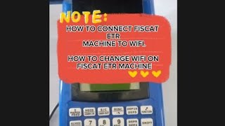 LETS CONNECT WIFI TO FISCAT ETR MACHINE|INTERNET SETTING ON TIMS COMPLIANT ETR #wifi #tims #etr