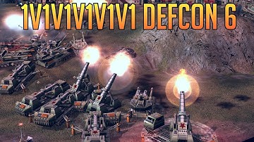 MONSTER GAME | 1v1v1v1v1v1 Defcon 6 Pro Rules | Nuke Gen | Generals Zero Hour