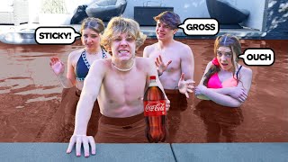 LAST TO LEAVE COCA COLA POOL WINS $10,000 CHALLENGE ?? |Lev Cameron