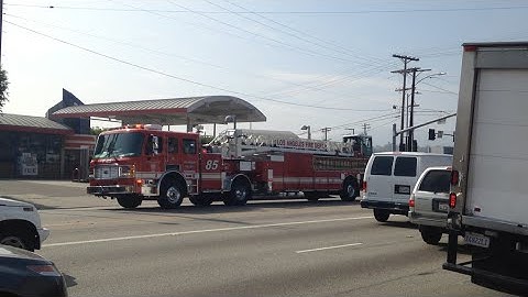 LAFD light force 85 responding to a gas main