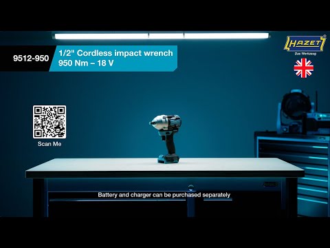 HAZET Cordless impact wrench 9512-950 ∙ 950 Nm ∙ 1/2 inch - YouTube