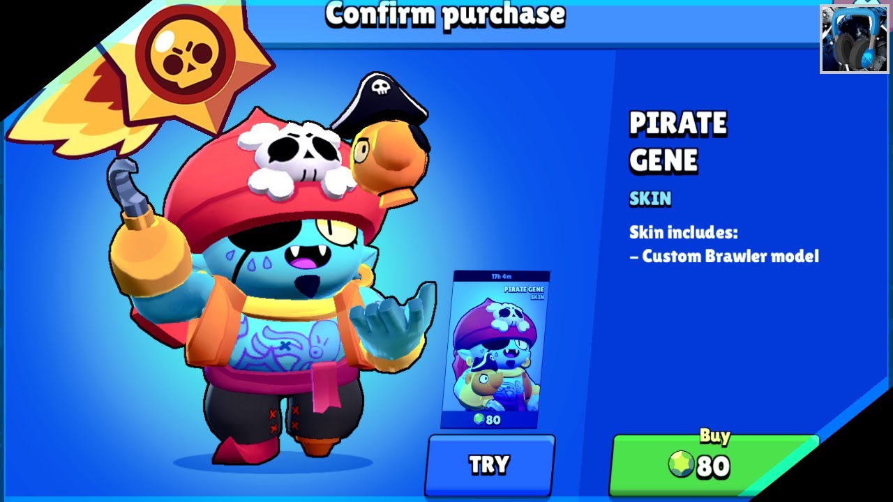 [🎣 *NOT ASMR* ↪ Brawl Stars] - "🎮 Pirate Gene *SKIN* Showcase! 🏴‍☠️ | Let's Play | Gaming | HD"