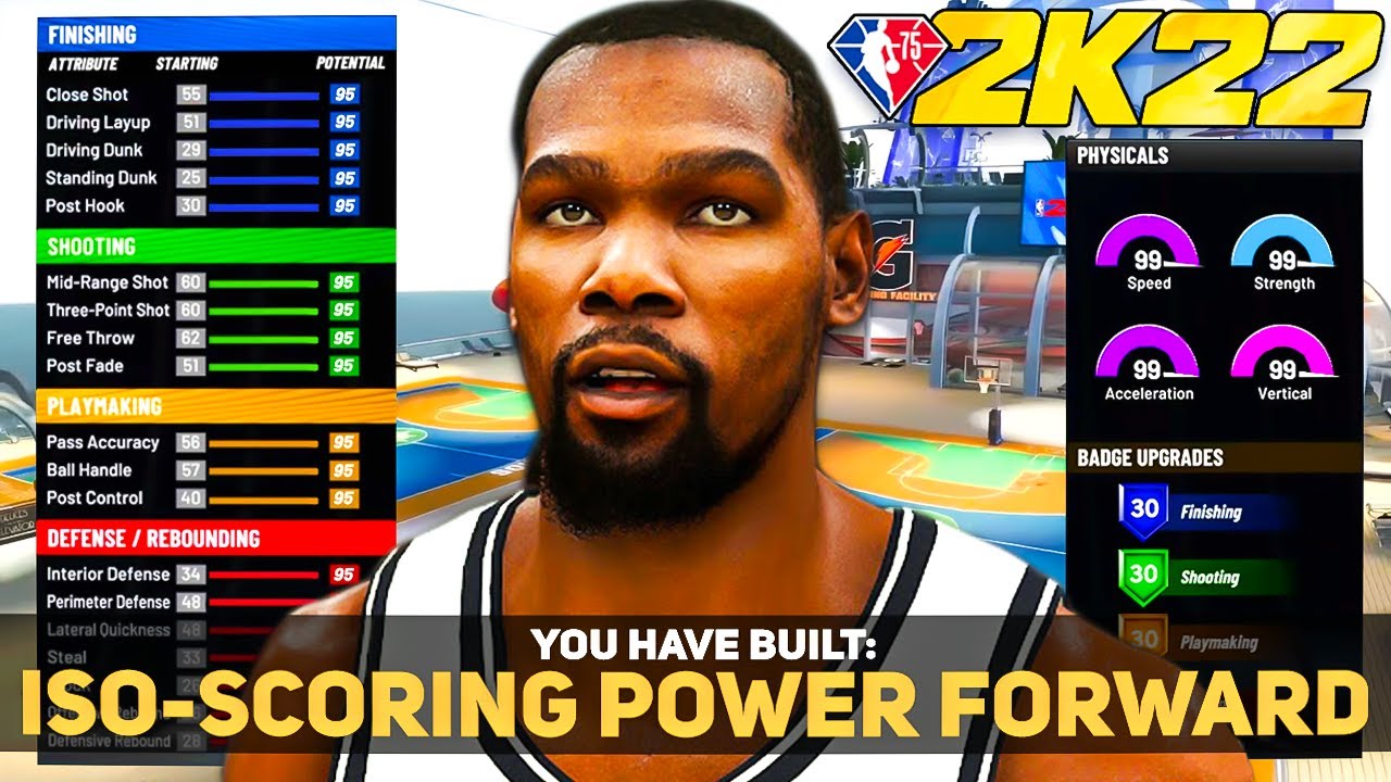 NBA 2K22 BEST POWER FORWARD BUILD DEMIGOD POWER FORWARD BUILD NBA