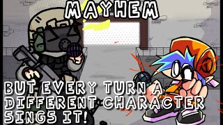 FNF Mayhem But - Every Turn A Different Character Sings It (Friday Night Foundation V1.5) (+MIDI)