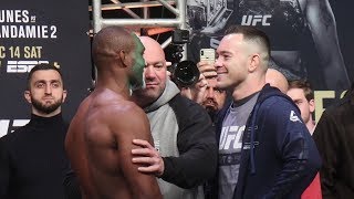 Kamaru Usman vs. Colby Covington Face Off | UFC 245 Ceremonial Weigh-Ins