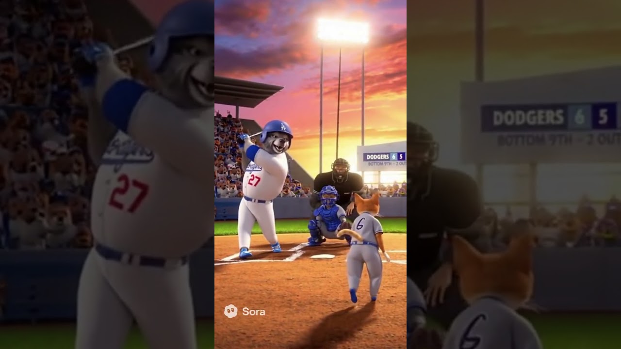 Dodgers Husky vs Blue Jays Cat | Epic Home Run Decides the Game! 🐶⚾🐱