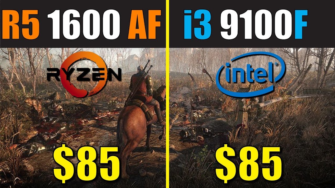 Ryzen 5 1600 AF vs. i3 9100F - YouTube