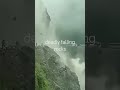 Beware of falling rocks on this road. Caught on camera.