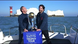 Graeme Swann & Felix White take the #CWCTrophyTour to the Isle of Wight!