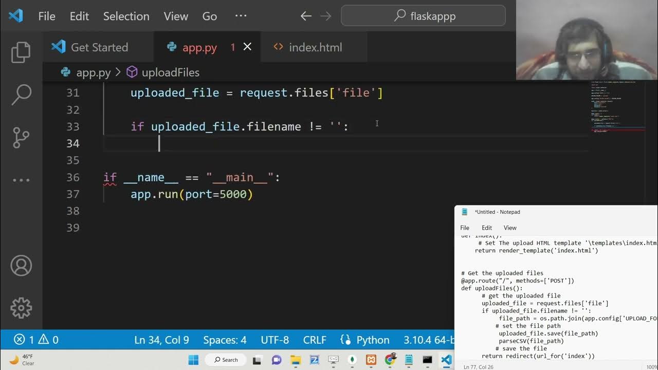 Python 3 Flask Project to Upload CSV File Data in MySQL Table Using ...
