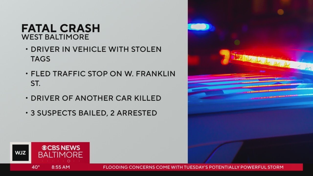 Person killed in West Baltimore crash after suspects flee traffic stop ...