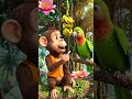 Monkey & parrot Cartoon for kids