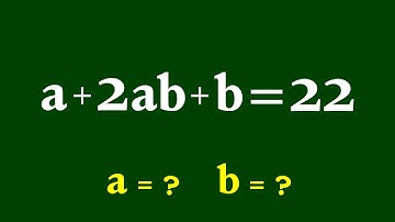 A Nice Algebra Problem | Math Olympiad | Solve for a and b?