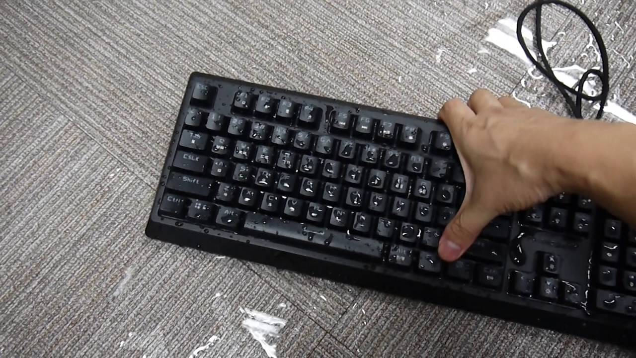 맥스틸 TRON G10K 기계식 키보드 방수테스트 3/3