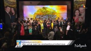 Edu Del Prado y Carolina Soto interpretan el tema de la telenovela "Secretos de familia"