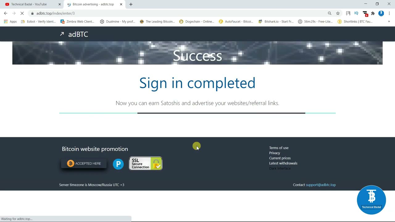 Free Earning Adbtc Top, Genuine Bitcoin  Earning Method,  Adbtc Withdrawal Proof