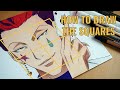 How To Draw A Perfect Square / Drawing Hisoka