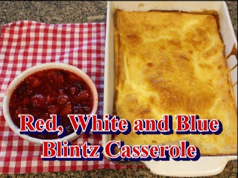 Red White and Blue Blintz Casserole
