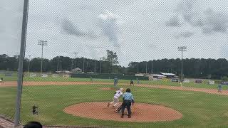 Hard hit single to left field with RBI-Garrett Leigh