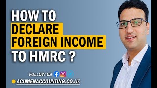 How to declare foreign income to HMRC