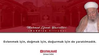 Mahmud Efendi Hazretlerimizin Sohbeti Dünyaya Neden Geldik?