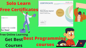 Solo learn  Free Certificates Courses|Advance and Basic Course