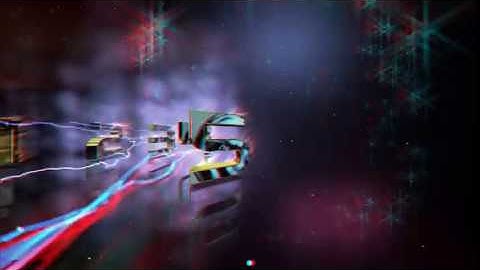 4K 3D GLASSES Anaglyph Remastered Lightning Countdown Numbers Animation