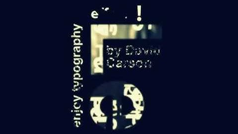 Lettering animation - David Carson