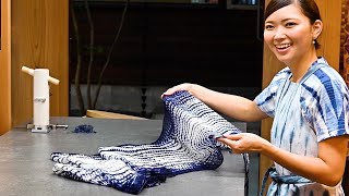 The process of making Arimatsu-Shibori. A young craftsman who inherits traditional crafts.