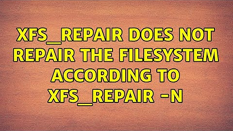 xfs_repair does not repair the filesystem according to xfs_repair -n