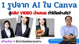 1 รูปจาก AI ใน Canva สู่คลิป Video นำเสนอ ทำได้อย่างไร ช่วยงานเราได้มากและประหยัดเวลา