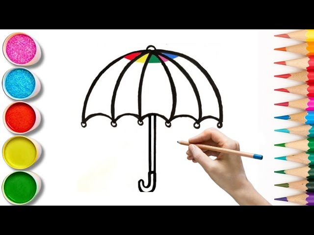 How to Make Watercolor Umbrella Cards, by HarperKids