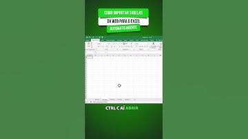 Como IMPORTAR TABELAS DA WEB para o EXCEL Automaticamente #shorts