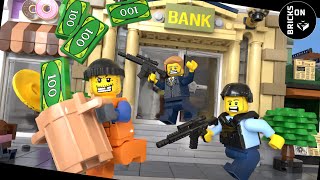 Complete Movie Garbage Truck Bank Robbery Helicopter Escape Lego City Police SWAT Escape Tunnel