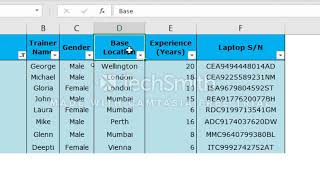 Excel: Advanced Filter with Specific Columns