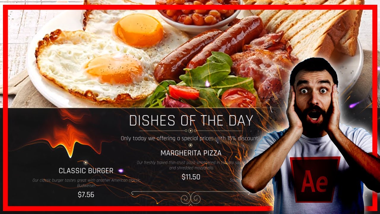 🍽 🍛 CARTA MENÚ para RESTAURANT | Template AFTER EFFECTS FREE