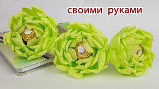 Как легко сделать цветы из конфет Пошаговый мастер класс DIY Buket7ruTV