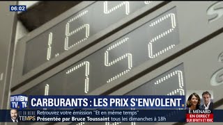 Les prix des carburants s'affichent en forte hausse