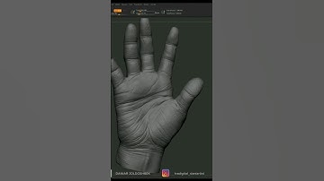 Sculpting old man hand