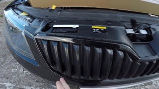 Skoda Octavia III how to replace grille frame -