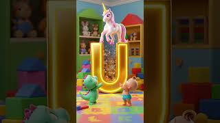 Magical Unicorn  U For Unicorn  Learn Abc For Kids  shorts  dibothedino  toddlerlearning
