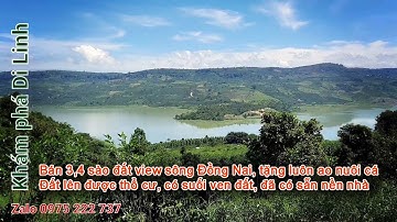 Bán đất Di Linh view sông, Lô đất 3,4 sào lên được thổ cư có view nhìn sông Đồng Nai, có suối và hồ